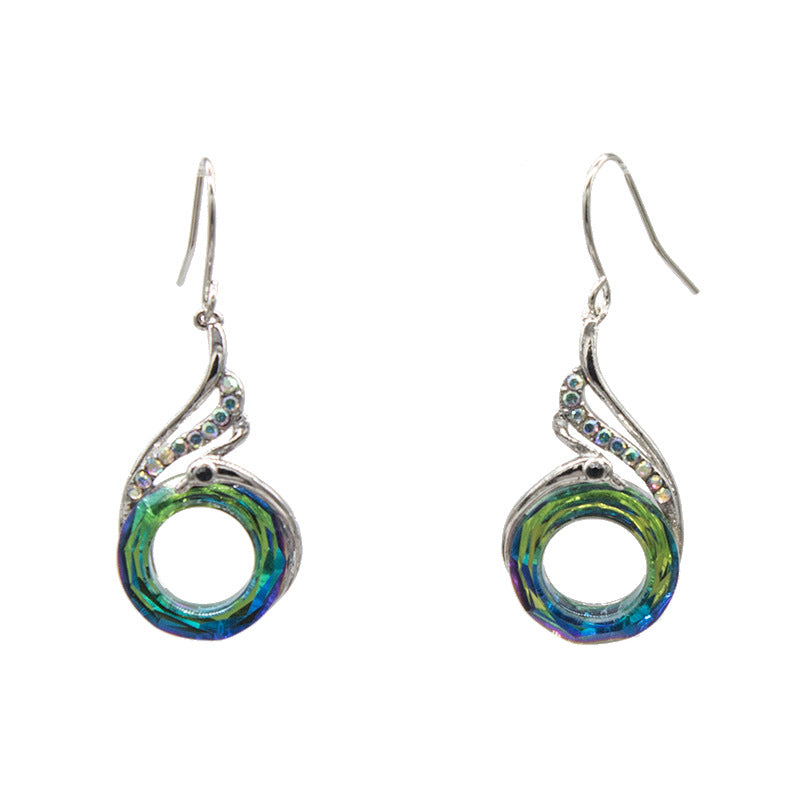 Wholesale Colorful crystal phoenix earrings